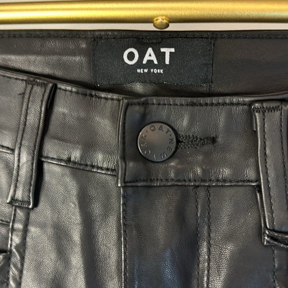 OAT Women's Moto Pants
Size: 26W x 27L
Color: Black
Faux leather - Picture 3 of 4